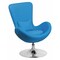 Flash Furniture Egg Side Reception Chair, Aqua Fabric Seat, 30 W 30" L 38 H, Integrated Curved CH-162430-AQ-FAB-GG - alternate 1