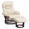 Flash Furniture Beige LeatherSoft Swivel Recliner & Curved Ottoman BT-7821-BGE-GG - alternate 1