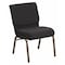 Flash Furniture Hercules Church Chair, Black Back, 21-1/4 in W 25" L 33" H, Fabric Seat FD-CH0221-4-GV-S0806-GG - alternate 1