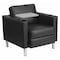 Flash Furniture Contemporary Guest Chair, Black Back, 32 in; Table Top: 13-3/4 in W 33" L 33" H, Leather Seat BT-8219-BK-GG - alternate 1