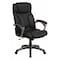 Flash Furniture Contemporary Chair Black High Back Exec Chair, Fixed Arms, 17-3/4" to 21" Height, Leather, Black BT-9875H-GG - alternate 1