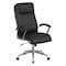 Flash Furniture Contemporary Chair Fixed Arms, 20" to 22" Height, Leather, Black GO-2192-BK-GG - alternate 1