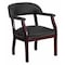 Flash Furniture Traditional Luxurious Conference Chair, Black Back, 24 in W 27" L 31-1/2" H, Upholstered Straight B-Z105-LF-0005-BK-LEA-GG - alternate 1