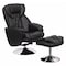 Flash Furniture Black LeatherSoft Recliner & Ottoman - Chrome Base BT-7807-TRAD-GG - alternate 1