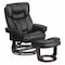 Flash Furniture Black LeatherSoft Swivel Recliner & Curved Ottoman BT-7821-BK-GG - alternate 1
