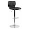 Flash Furniture Black Vinyl Barstool, Adj Height CH-132330-BK-GG - alternate 1