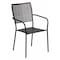 Flash Furniture Black Steel Patio Arm Chair with Square Back CO-2-BK-GG - alternate 1