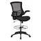 Flash Furniture Mesh Drafting Chair, Padded Flip-up, Back, Seat, Frame: Black BL-X-5M-D-GG - alternate 1