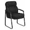 Flash Furniture Contemporary Executive Side Reception Chair, Black Back, 24 in W 26" L 36" H, Curved Padded GO-1156-BK-GG - alternate 1