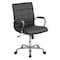 Flash Furniture Contemporary Chair Fixed Arms, 18-1/2" to 22-1/4" Height, Black GO-2240-BK-GG - alternate 1