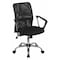 Flash Furniture Contemporary Chair, 18-3/4" to 22-1/2", Fixed Arms, Black GO-6057-GG - alternate 1