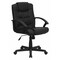 Flash Furniture Metal Contemporary Chair, 18" to 22", Fixed Arms, Black GO-937M-BK-LEA-GG - alternate 1