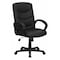 Flash Furniture Metal Contemporary Chair, 17-1/2" to 21-3/4", Fixed Arms, Black GO-977-1-BK-LEA-GG - alternate 1