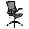 Flash Furniture Mesh Contemporary Chair, 17-1/4" to 20-3/4", Adjustable Arms, Black LeatherSoft/Mesh BL-X-5M-LEA-GG - alternate 1
