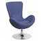 Flash Furniture Egg Side Reception Chair, Blue Fabric Seat, Blue Back, 30 W 30" L 38 H, Integrated Curved CH-162430-BL-FAB-GG - alternate 1