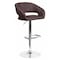 Flash Furniture Brown Vinyl Adjustable Height Barstool CH-122070-BRN-GG - alternate 1