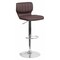 Flash Furniture Brown Vinyl Barstool, Adj Height, Frame Material: Metal CH-132330-BRN-GG - alternate 1