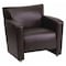 Flash Furniture Hercules Majesty Chair, Brown Back, 31-1/4 in W 30" L 31-1/4" H, Flared, Leather Seat 222-1-BN-GG - alternate 1