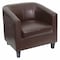 Flash Furniture Transitional Lounge Chair, Brown Back, 29-3/4 in W 29" L 28" H, Sloping, Leather Seat BT-873-BN-GG - alternate 1