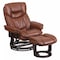 Flash Furniture Brown Aged LeatherSoft Recliner & Curved Ottoman BT-7821-VIN-GG - alternate 1