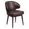 Flash Furniture Comfort Back Side Reception Chair, Brown Back, 23-1/2 in W 24" L 33-3/4" H, Leather Seat BT-4-BN-GG - alternate 1