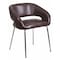 Flash Furniture Fusion Side Reception Chair, Brown Back, 23-1/2 in W 21-3/4" L 28-3/4" H, Leather Seat CH-162731-BN-GG - alternate 1