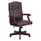 Flash Furniture Executive Chair Fixed Arms, 19-1/2" to 23" Height, Leather, Burgundy LeatherSoft 801L-LF0019-BY-LEA-GG - alternate 1