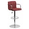 Flash Furniture Burgundy Quilted Barstool, Adj Height CH-102029-BURG-GG - alternate 1