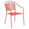 Flash Furniture Coral Steel Patio Arm Chair with Round Back CO-3-RED-GG - alternate 1