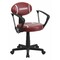 Flash Furniture Vinyl Task Chair, 17" to 21-1/2", Fixed Arms, Brown BT-6181-FOOT-A-GG - alternate 1