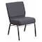 Flash Furniture Hercules Church Chair, Gray Back, 21-1/4 in W 25" L 33" H, Fabric Seat FD-CH0221-4-SV-DKGY-BAS-GG - alternate 1