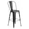Flash Furniture Distressed Black Metal Stool, Seat Height Range: 30" ET-3534-30-BK-GG - alternate 1