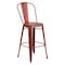 Flash Furniture Distressed Red Metal Stool, Material: Rubber ET-3534-30-RD-GG - alternate 1