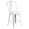 Flash Furniture Distressed White Metal Stool ET-3534-24-WH-GG - alternate 1