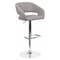 Flash Furniture Gray Fabric Adjustable Height Barstool CH-122070-GYFAB-GG - alternate 1