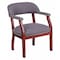Flash Furniture Traditional Luxurious Conference Chair, Wood Back, 24 in W 27" L 31-1/2" H, Upholstered Straight B-Z105-GY-GG - alternate 1