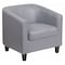 Flash Furniture Transitional Lounge Chair, Black Back, 29-3/4 in W 29" L 28" H, Sloping, Leather Seat BT-873-GY-GG - alternate 1