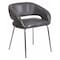 Flash Furniture Fusion Side Reception Chair, Gray Back, 23-1/2 in W 21-3/4" L 28-3/4" H, Leather Seat CH-162731-GY-GG - alternate 1