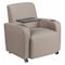 Flash Furniture Contemporary Guest Chair, Gray Back, 41 in W 27" L 35" H, Raised Tablet, Leather Seat BT-8217-GV-CS-GG - alternate 1