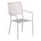 Flash Furniture Light Gray Steel Patio Arm Chair with Square Back CO-2-SIL-GG - alternate 1
