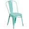 Flash Furniture Contemporary Stackable Chair, 17-3/4 in W 20" L 33-1/2" H ET-3534-MINT-GG - alternate 1
