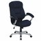 Flash Furniture Contemporary Chair Fixed Arms, 18-1/4" to 22" Height, Metal, Navy Blue Microfiber GO-725-NVY-GG - alternate 1
