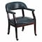 Flash Furniture Traditional Luxurious Conference Chair, 24 in W 27" L 31-1/2" H, Upholstered Straight, Vinyl Seat B-Z100-NAVY-GG - alternate 1