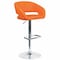Flash Furniture Orange Vinyl Adjustable Height Barstool CH-122070-ORG-GG - alternate 1