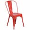 Flash Furniture Red Metal Indoor-Outdoor Stackable Chair CH-31230-RED-GG - alternate 1