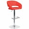 Flash Furniture Red Vinyl Adjustable Height Barstool CH-122070-RED-GG - alternate 1