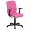 Flash Furniture Vinyl Contemporary Chair, 16-3/4" to 21-3/4, Fixed Arms, Pink GO-1691-1-PINK-A-GG - alternate 1