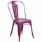 Flash Furniture Contemporary Stackable Chair, 17-3/4 in W 20" L 33-1/2" H ET-3534-PUR-GG - alternate 1