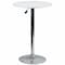 Flash Furniture Round Round Adjustable Wood Table, 23.75" W, 23.75" L, 35.75" H, Wood Top, White CH-2-GG - alternate 1