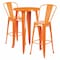 Flash Furniture Round 24" W, 24" L, 41" H, Metal, Orange CH-51080BH-2-30CAFE-OR-GG - alternate 1